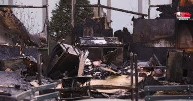 حريق يلتهم سوق مستلزمات رأس السنة فى أمريكا