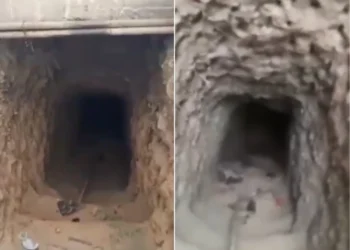 شاهد: العثور على نفق لتهريب المخدرات والأسلحة على الحدود السورية العراقية