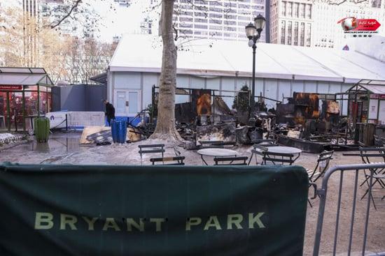 حريق يلتهم سوق مستلزمات رأس السنة فى أمريكا