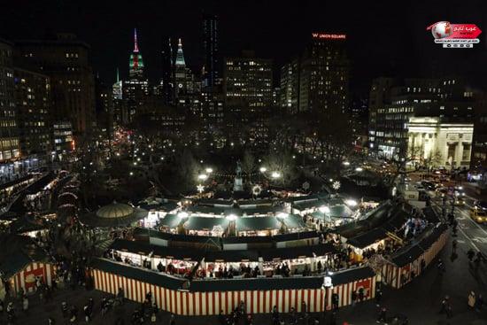 حريق يلتهم سوق مستلزمات رأس السنة فى أمريكا