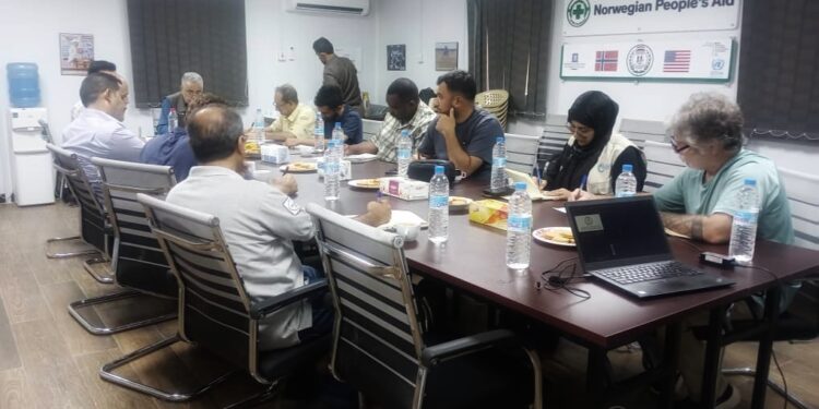 مكتب تنسيق الأعمال المتعلقة بالألغام [YMACC] يعقدالاجتماع الدوري الشهري لمدراء البرامج (الشركاء المنفذين)