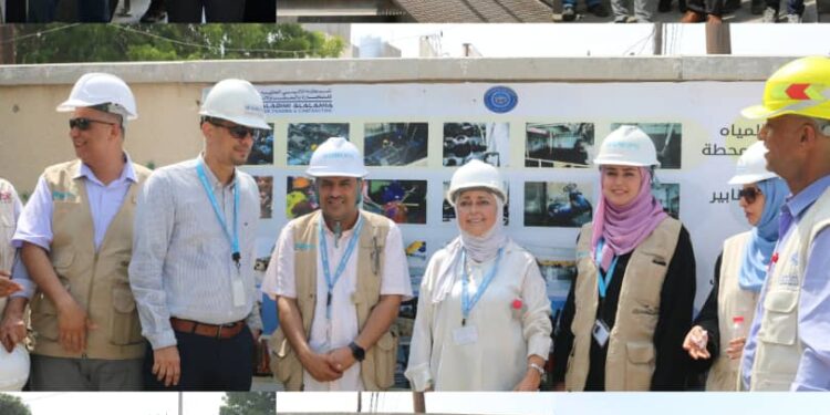 يونوبس ووزارة المياه يتفقدان سير أعمال تأهيل محطة الصرف الصحي في محطة كريتر