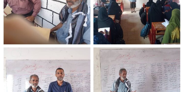 تفقد تربوي لمتابعة سير الدراسة وتلمس احتياجات طلاب الصف الثامن في المجمع التربوي خرز