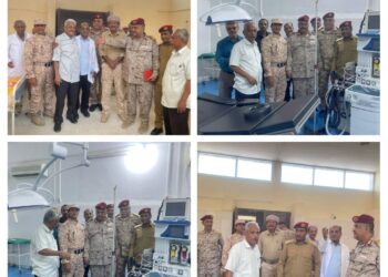 اللواء علي الفضلي يتفقد مستشفى صلاح الدين ويطلع على احتياجات المرافق الطبية العسكرية بالعاصمة عدن