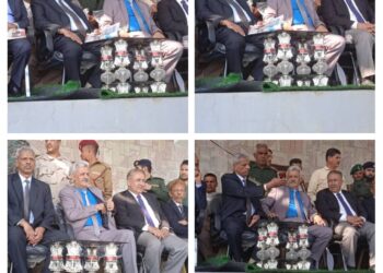 فريق التوجيه والرقابة الرئاسي يشارك فعالية كرنفالية احتفاءً بالذكرى الـ58 للاستقلال في لحج فريق التوجيه والرقابة الرئاسي يشارك فعالية كرنفالية احتفاءً بالذكرى الـ58 للاستقلال في لحج