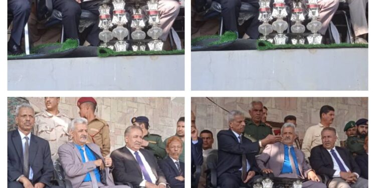 فريق التوجيه والرقابة الرئاسي يشارك فعالية كرنفالية احتفاءً بالذكرى الـ58 للاستقلال في لحج