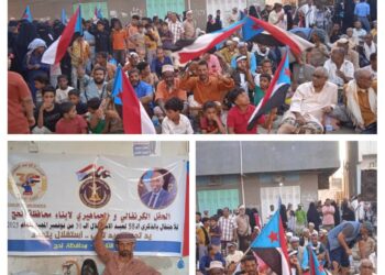 فريق التوجيه والرقابة الرئاسي يتفقد مخيم الاعتصام المفتوح في لحج