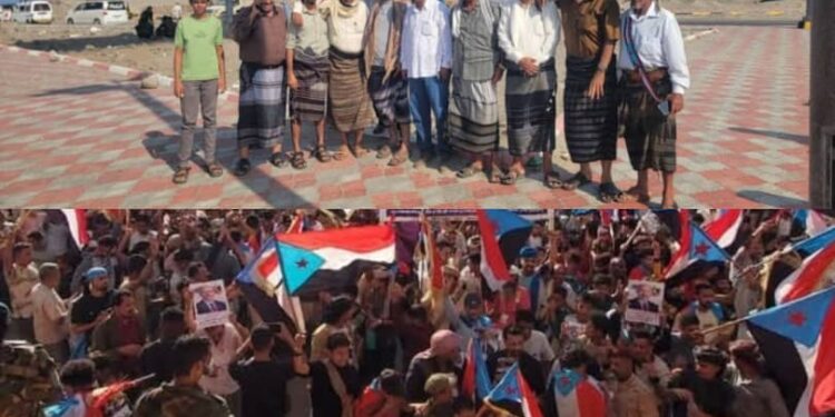 مواكب حاشدة من أبناء أبين تصل إلى عدن للمشاركة في اعتصام ساحة العروض والمطالبة بإعلان دولة الجنوب العربي مواكب حاشدة من أبناء أبين تصل إلى عدن للمشاركة في اعتصام ساحة العروض والمطالبة بإعلان دولة الجنوب العربي